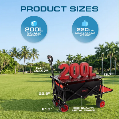 Electric Folding Wagon with Tank Wheels – LUXEL CEC-2BR