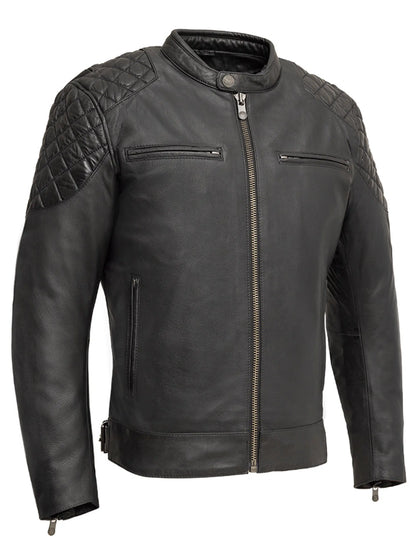 Grand Prix - Men's Leather Motorcycle Jacket