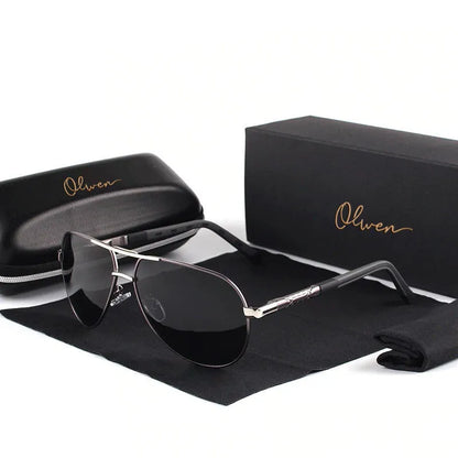 Polarized XXL Aviator Sunglasses For Large Heads + Free Hard Case