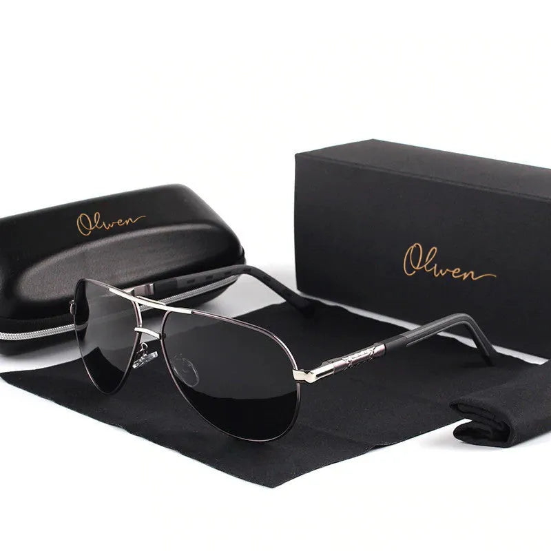 Polarized XXL Aviator Sunglasses For Large Heads + Free Hard Case