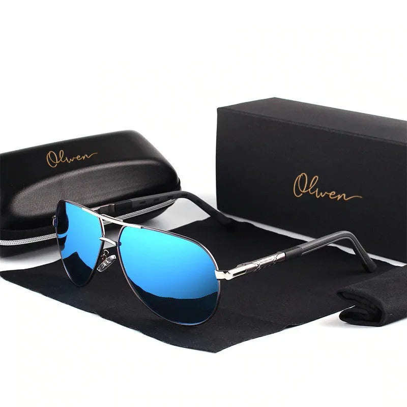 Polarized XXL Aviator Sunglasses For Large Heads + Free Hard Case