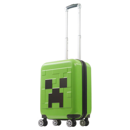Minecraft Creeper Big face 21.5" Expandable Carry-On Spinner Suitcase