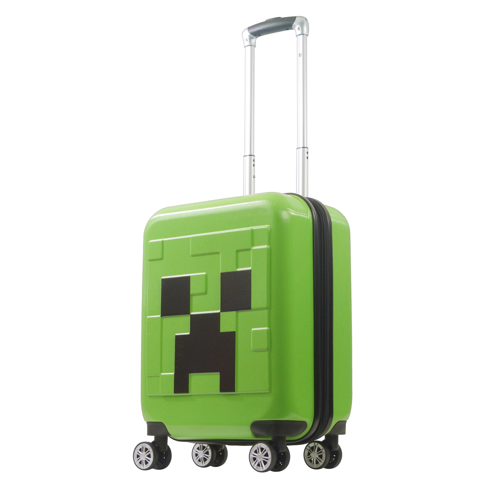 Minecraft Creeper Big face 21.5" Expandable Carry-On Spinner Suitcase