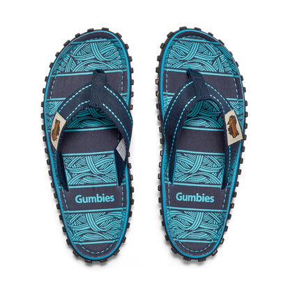 Islander Flip-Flops - Women's - Navy Waves