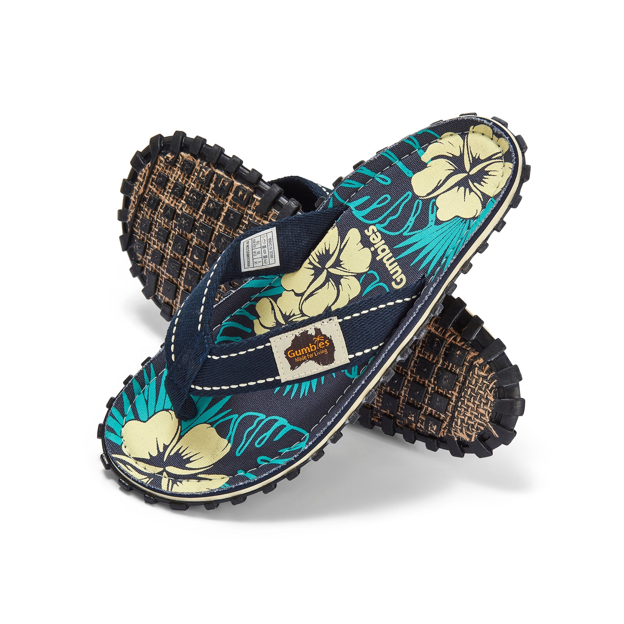 Islander Flip-Flops - Men's - Blue Hibiscus