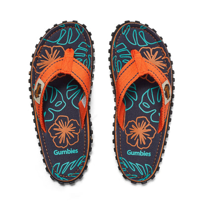 Islander Flip-Flops - Women's - Orange Hibiscus