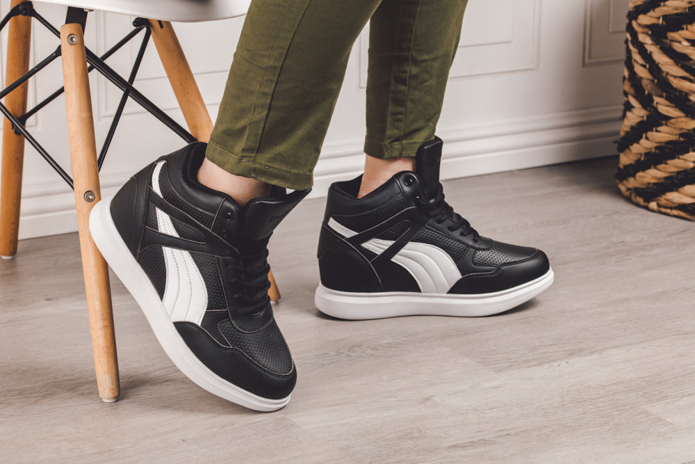 H71901 - High-Top Sneaker Elevator Men's Shoes - 3.8 Inches