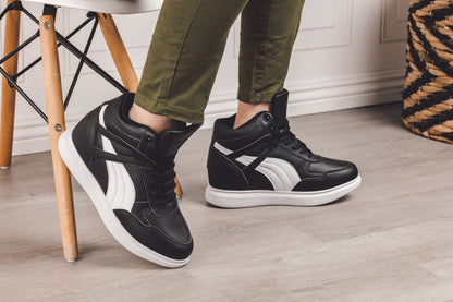 H71901 - High-Top Sneaker Elevator Men's Shoes - 3.8 Inches