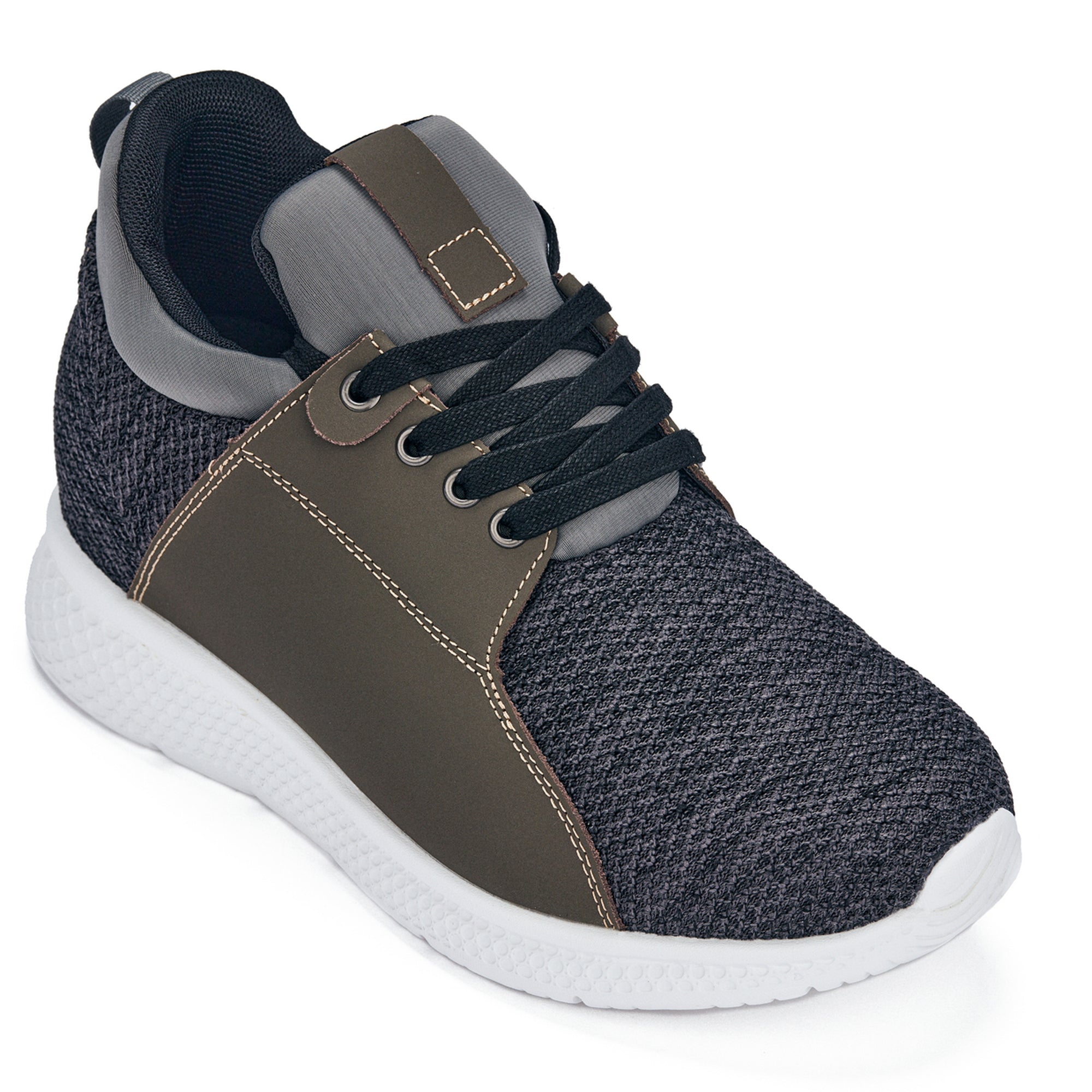 H71923 - CALTO 3.2-Inch Taller Charcoal Men's Elevator Men's Sneakers