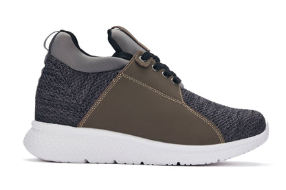 H71923 - CALTO 3.2-Inch Taller Charcoal Men's Elevator Men's Sneakers