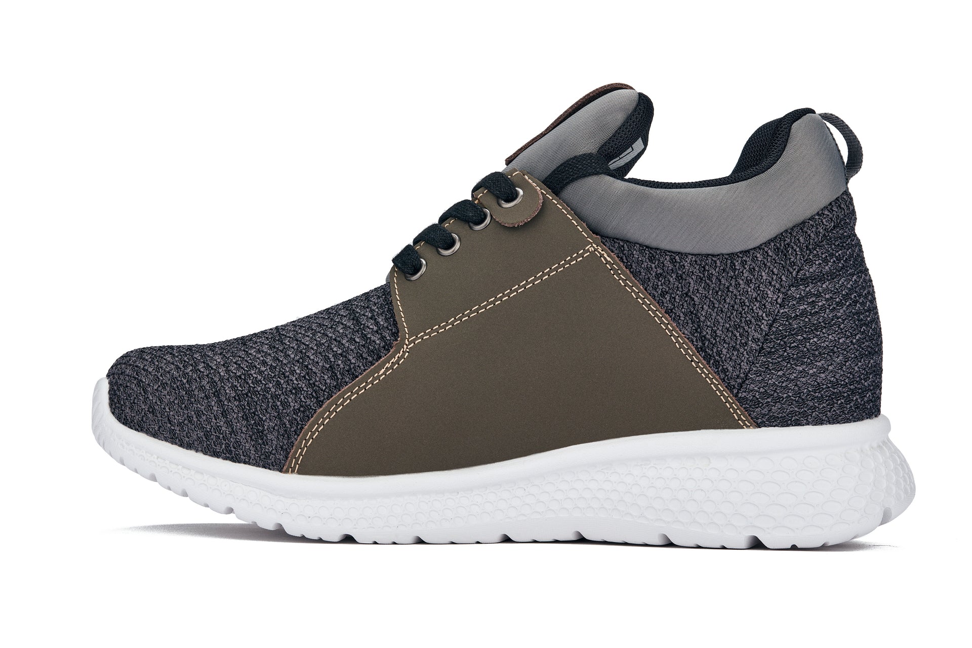 H71923 - CALTO 3.2-Inch Taller Charcoal Men's Elevator Men's Sneakers