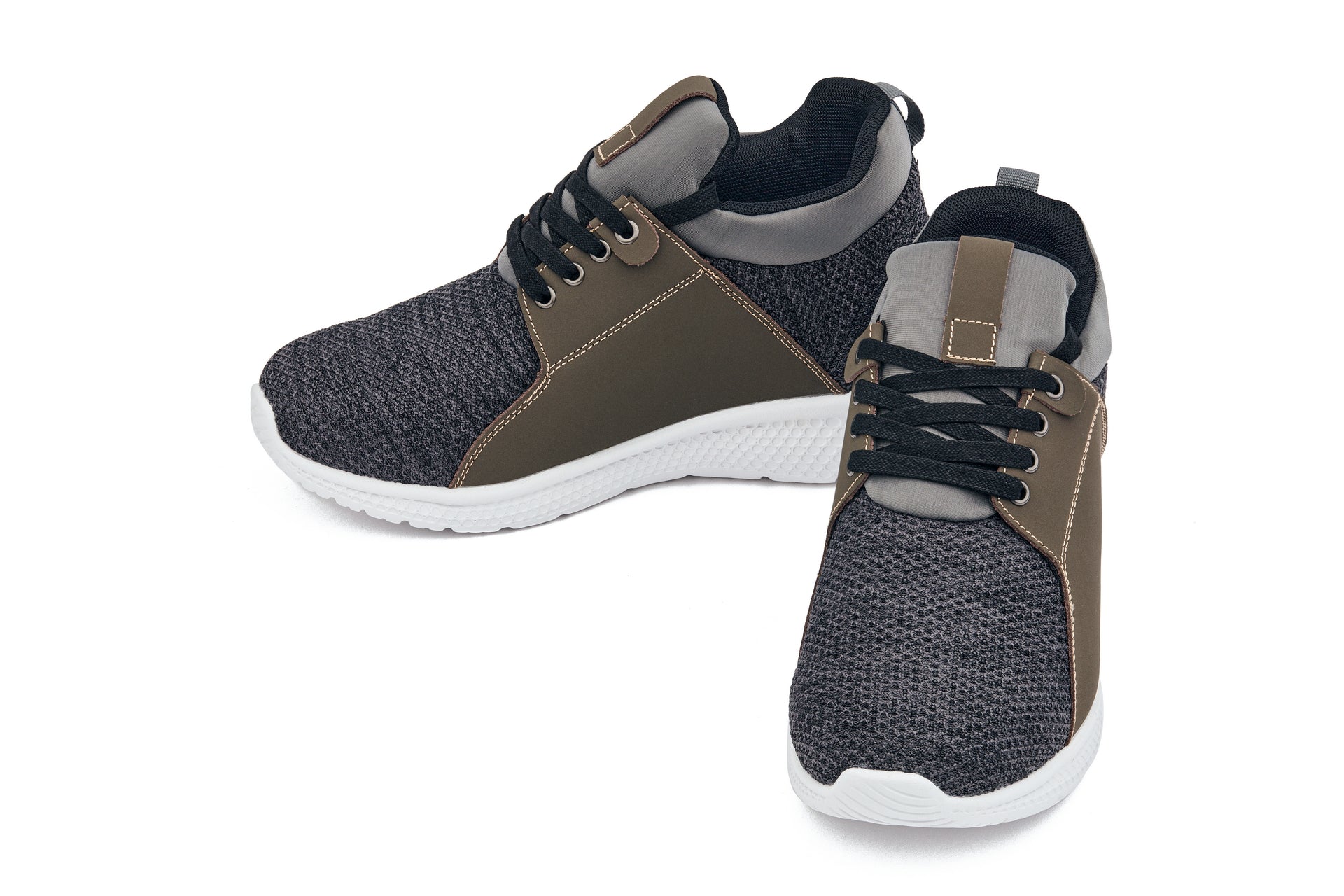 H71923 - CALTO 3.2-Inch Taller Charcoal Men's Elevator Men's Sneakers