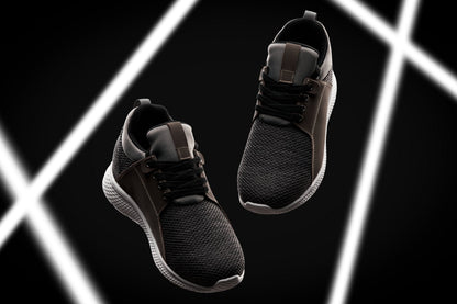 H71923 - CALTO 3.2-Inch Taller Charcoal Men's Elevator Men's Sneakers