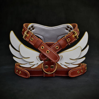 The "Hermes" Leather Dog Harness for Large and Giant Breeds
