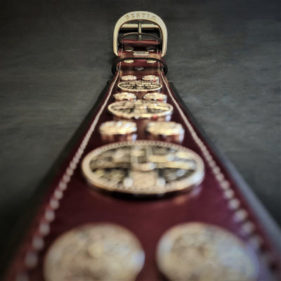 The "Hektor" Burgundy Dog Collar. LIMITED
