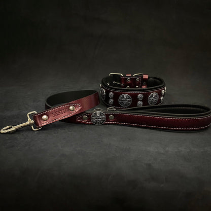 The "Hektor" Burgundy Dog Collar. LIMITED