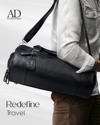 Leather Travel Duffel Bag