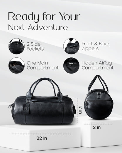 Leather Travel Duffel Bag