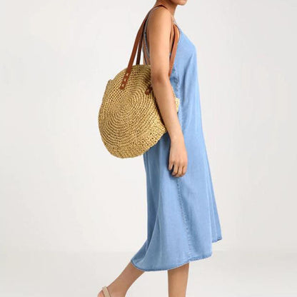 Straw Beach Tote Bag