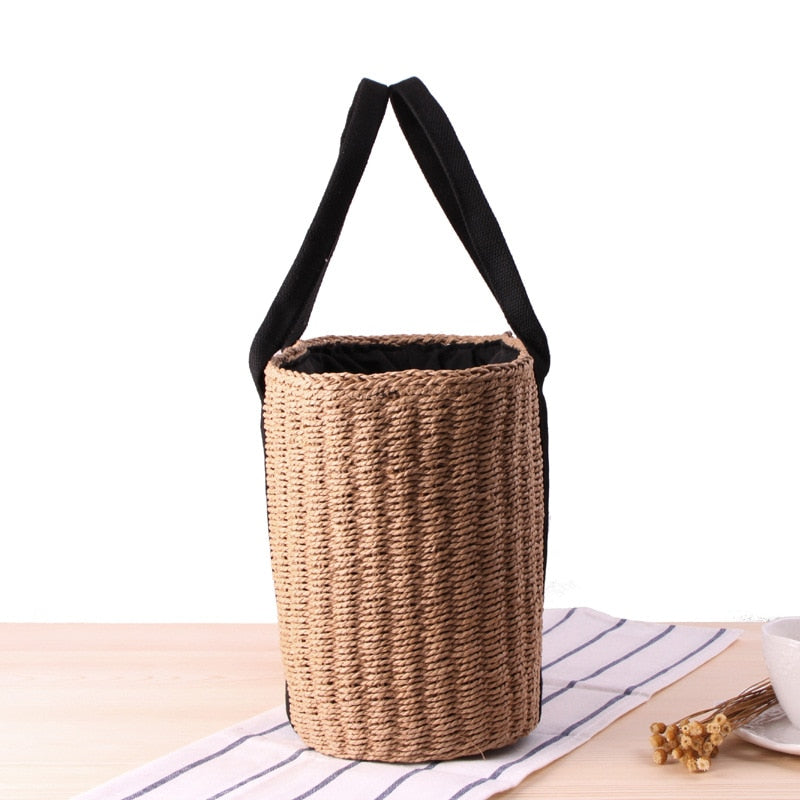 Vintage Straw Beach Bag