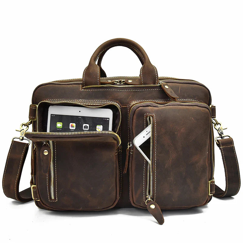 Dublin Leather Backpack Briefcase 2-in-1