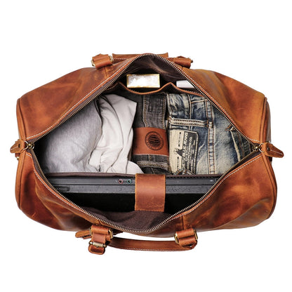 The Brandt Weekender | Small Leather Duffle Bag