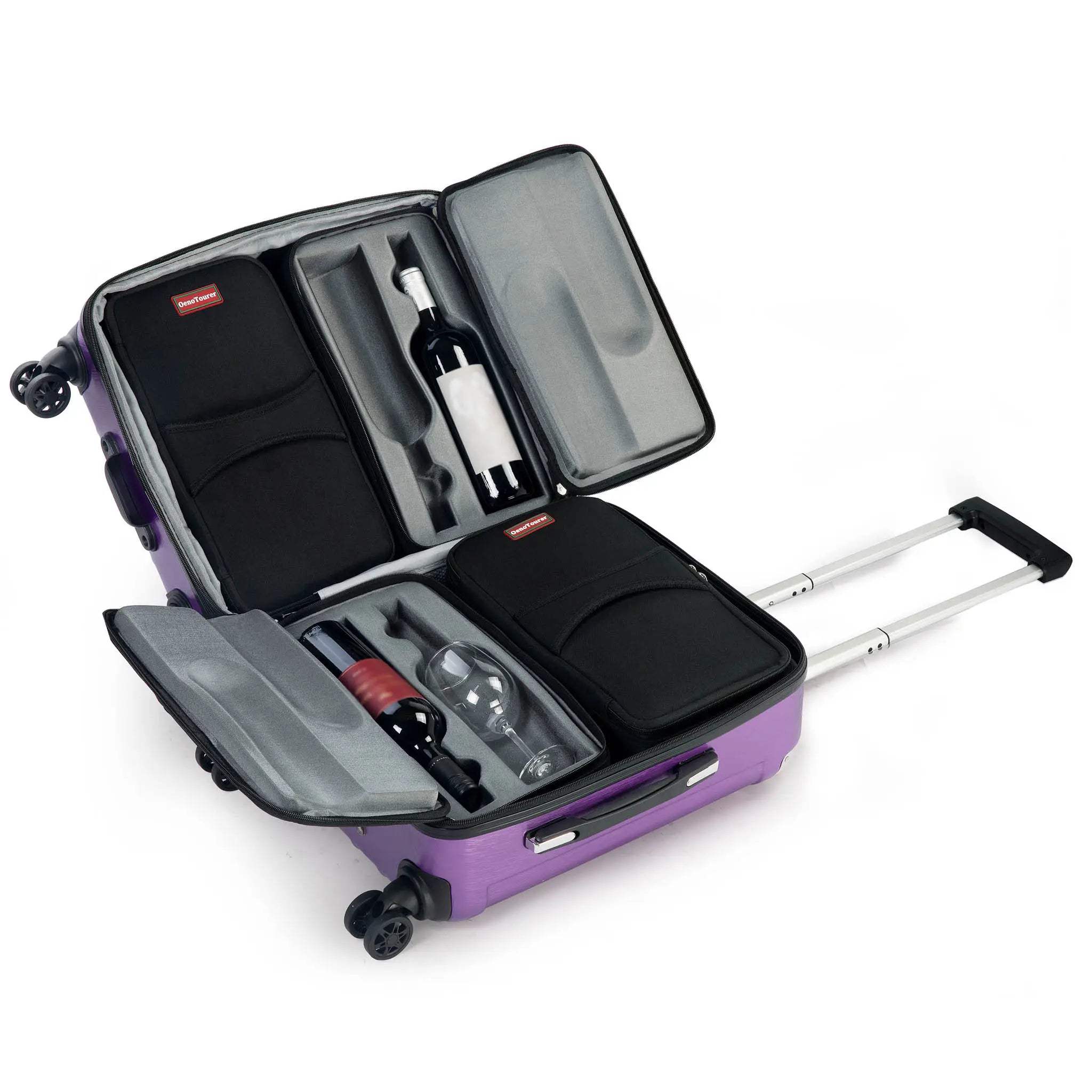 OenoTourer Wine Carrier Luggage for Carrying 8 Bottles of Wine