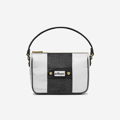 Handbag BYMANYC ® New York – Couture Vegan Vertical Band in Midnight Gold