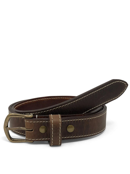 Handmade Leather Belt | Horween Dublin | Nut Brown