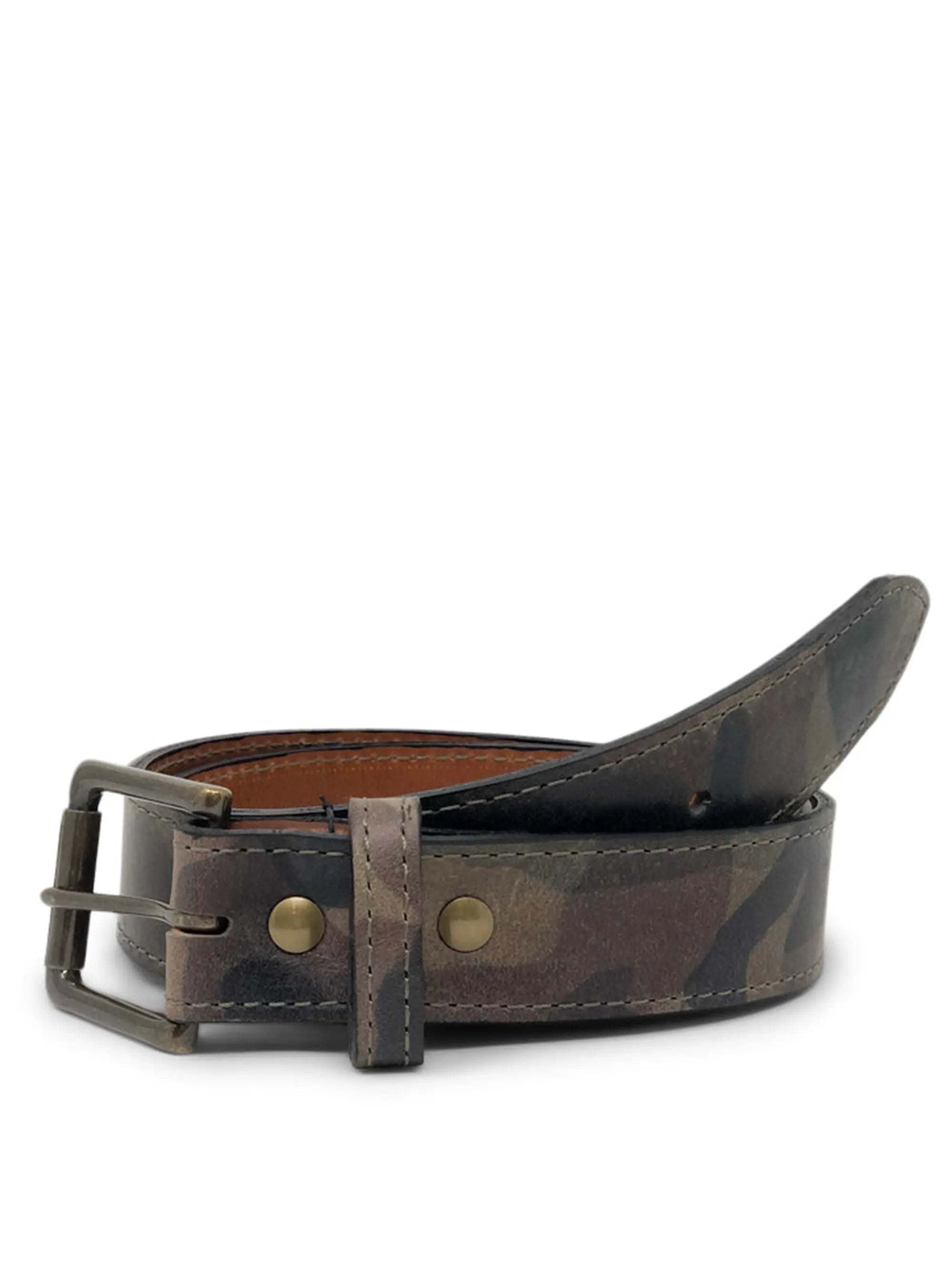 Handmade Leather Belt | Vegetable Tanned Camo |