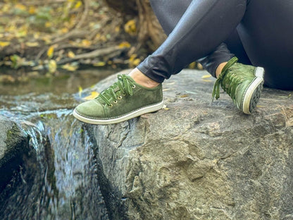 Charlotte Walker Grounding Shoes • Olive Suede
