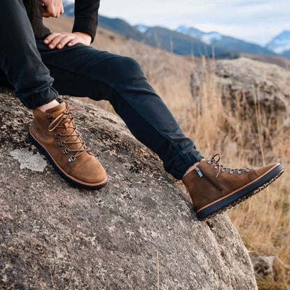 Charlie High-Top Grounding Shoes • Brown Leather