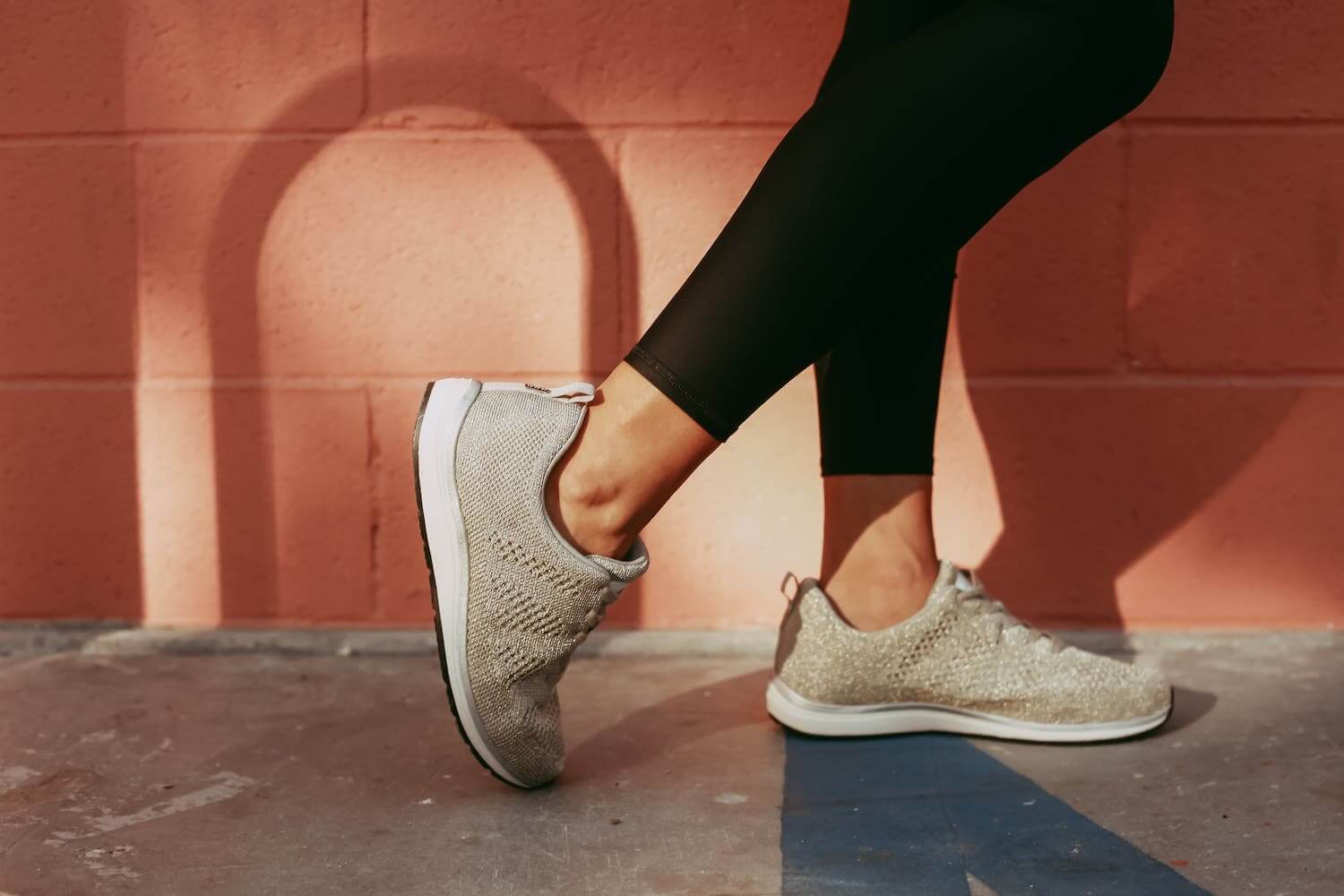 Pamela Lace-Up Grounding Shoes • Platinum Knit