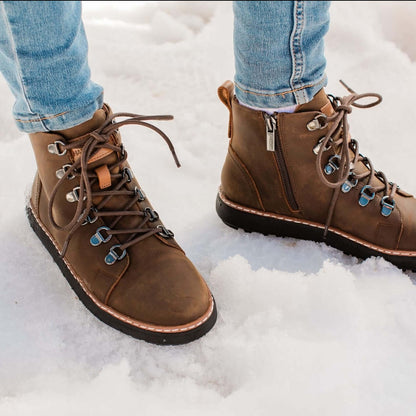 Charlie High-Top Grounding Shoes • Brown Leather