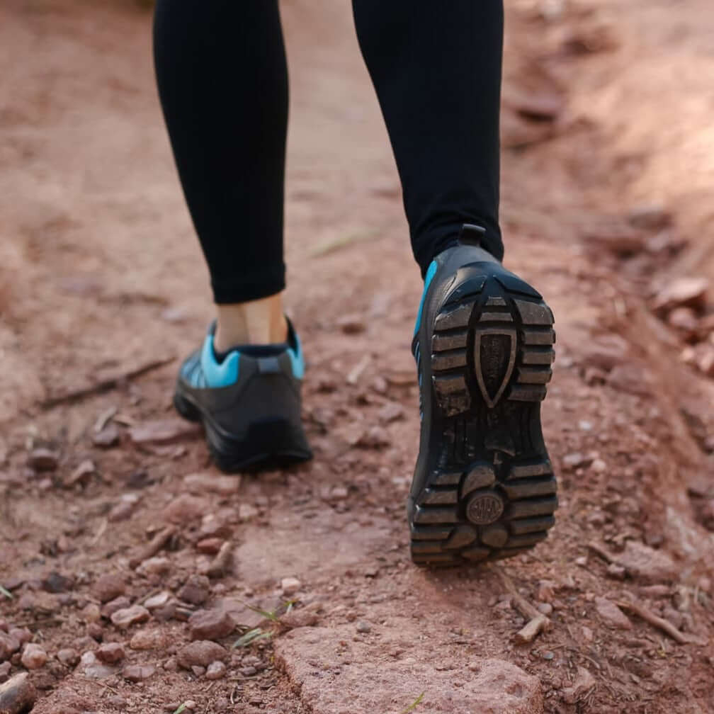 Trail Grounding Shoes • Taylor Grey Nubuck & Blue Mesh