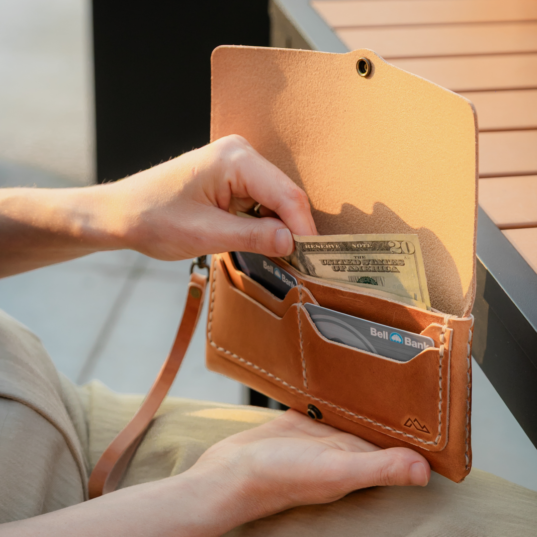 Helena Clutch – Handcrafted Full-Grain Horween Leather Wallet