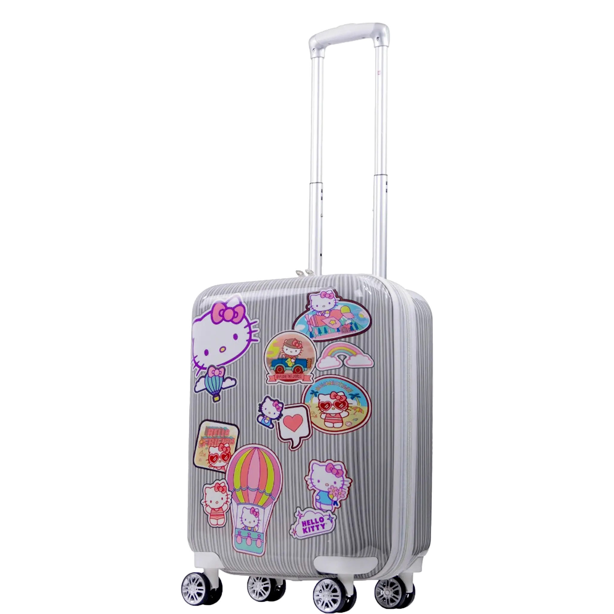 Hello Kitty Stickers 21" Carry-On Spinner Suitcase Luggage