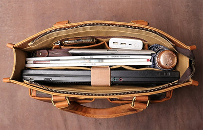 The Dagmar Leather Briefcase | Vintage Leather Messenger Bag