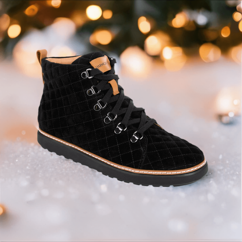 Melissa High-Top Grounding Shoes • Black Quilted