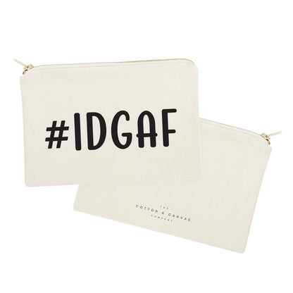 #IDGAF Cotton Canvas Cosmetic Bag