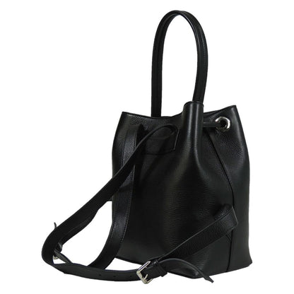 Maria Real Leather Mini Backpack Black