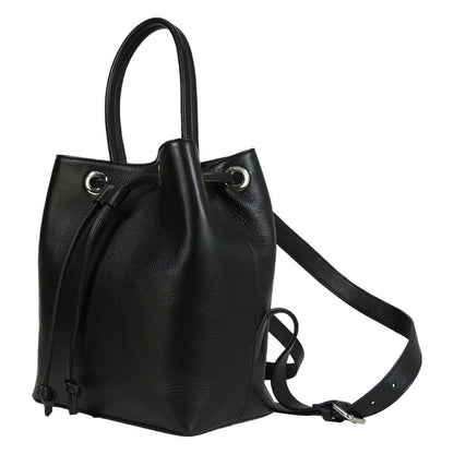 Maria Real Leather Mini Backpack Black