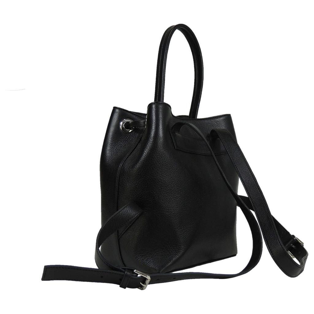 Maria Real Leather Mini Backpack Black