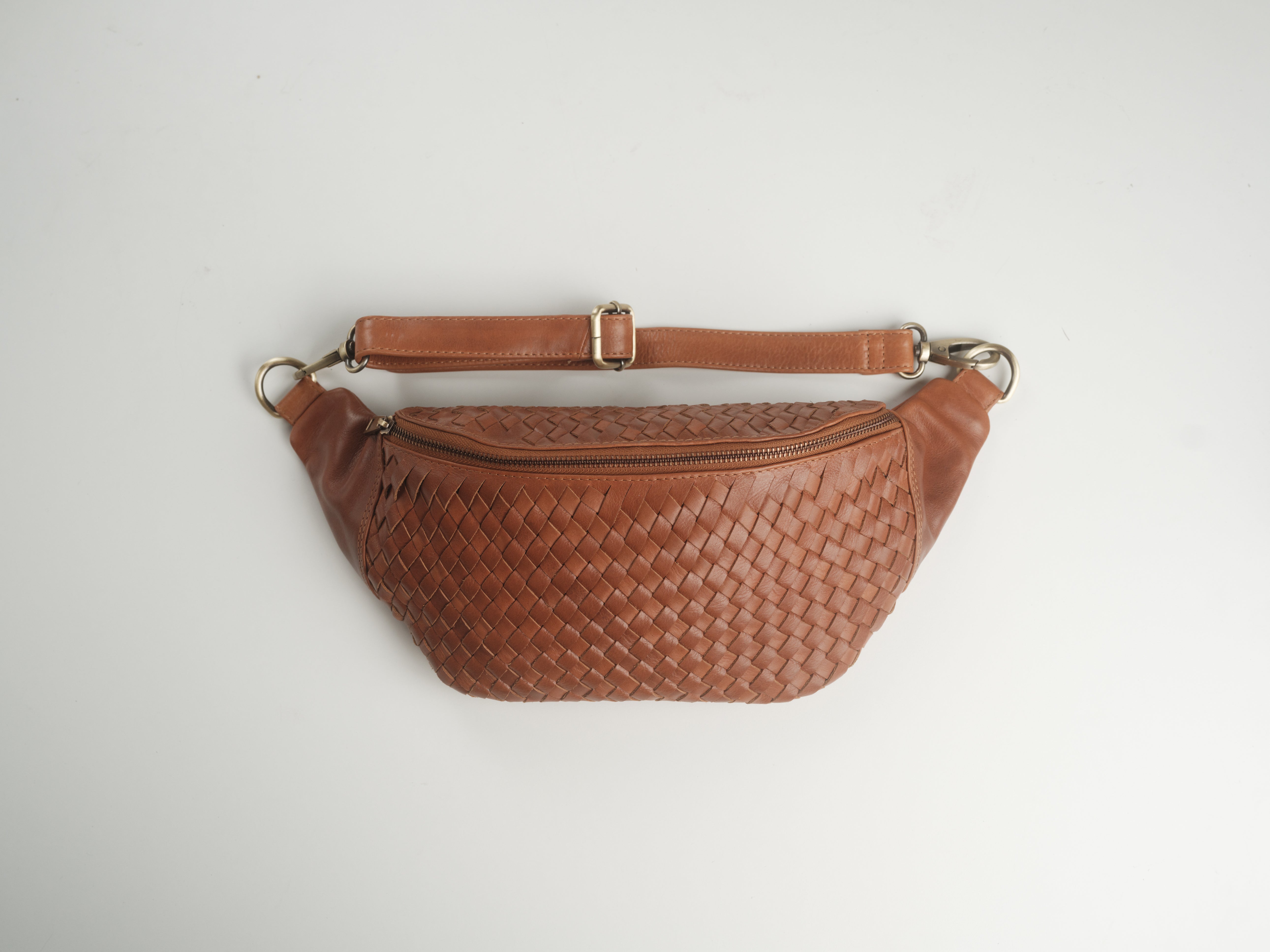 Haleiwa Woven Leather Sling Bag
