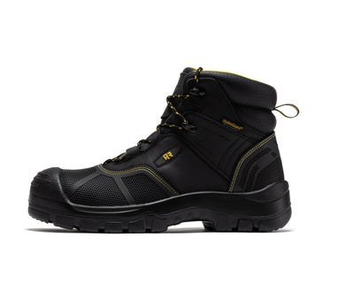 Woodland Black 6 inch Waterproof Composite Toe Leather Work Boots AK663
