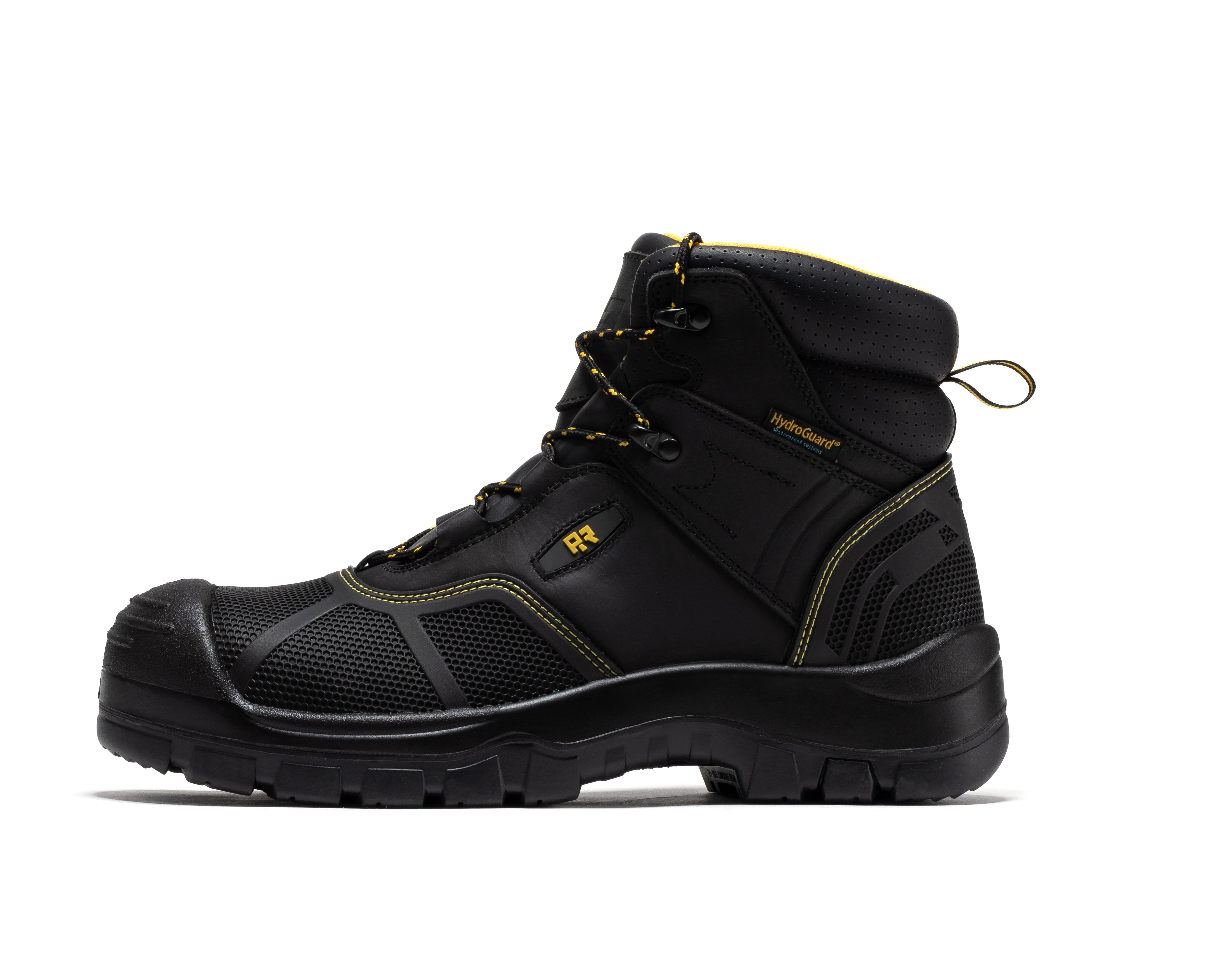 Woodland Black 6 inch Waterproof Composite Toe Leather Work Boots AK663