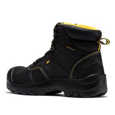 Woodland Black 6 inch Waterproof Composite Toe Leather Work Boots AK663