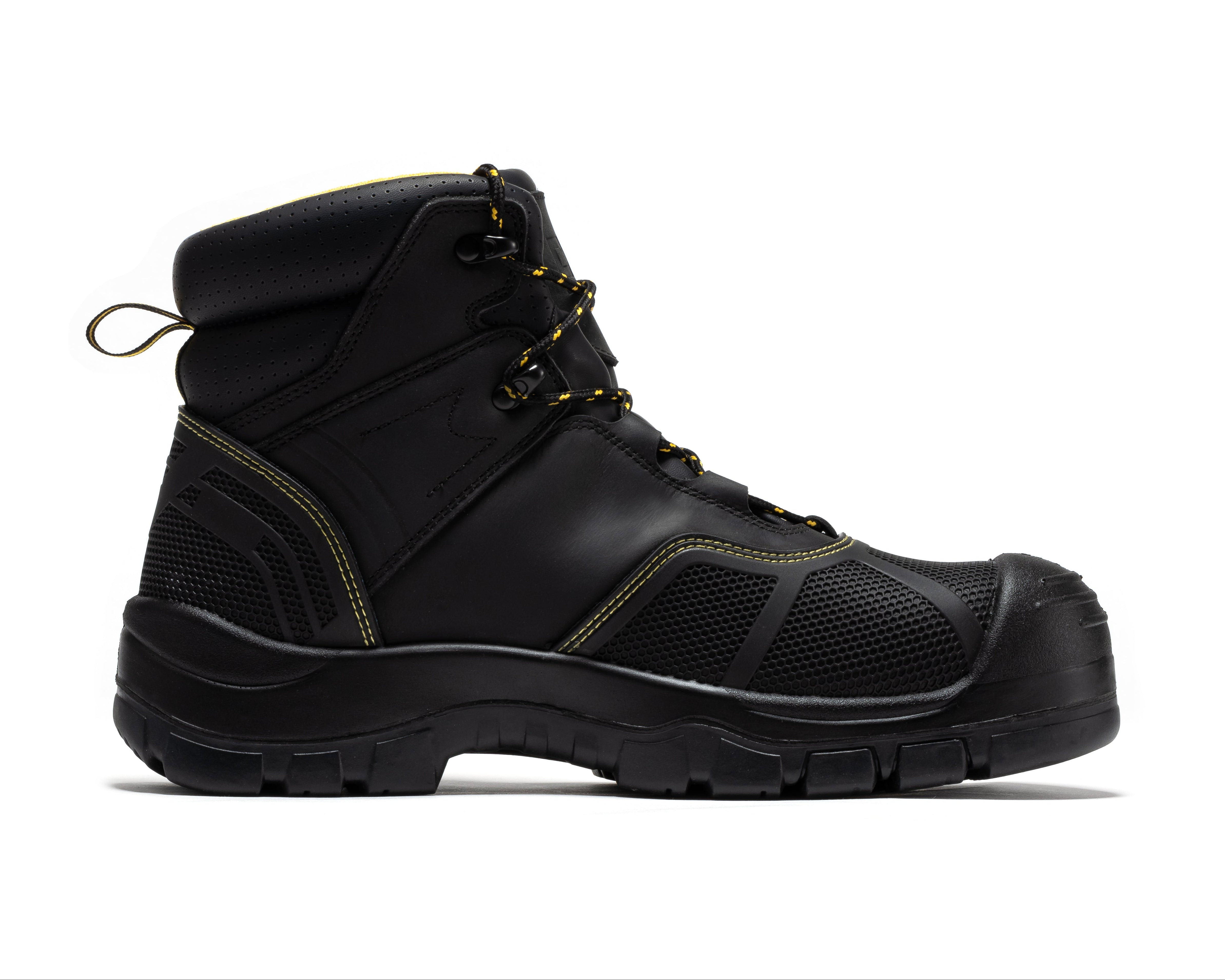 Woodland Black 6 inch Waterproof Composite Toe Leather Work Boots AK663