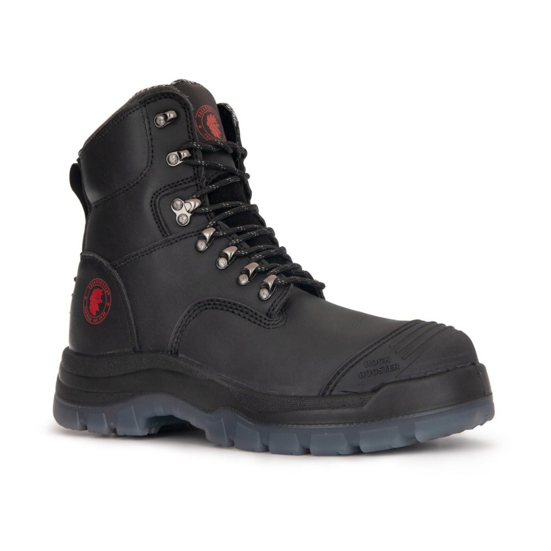 Kensington Black 7 inch Zip-sided Steel Toe Leather Work Boots AK245Z