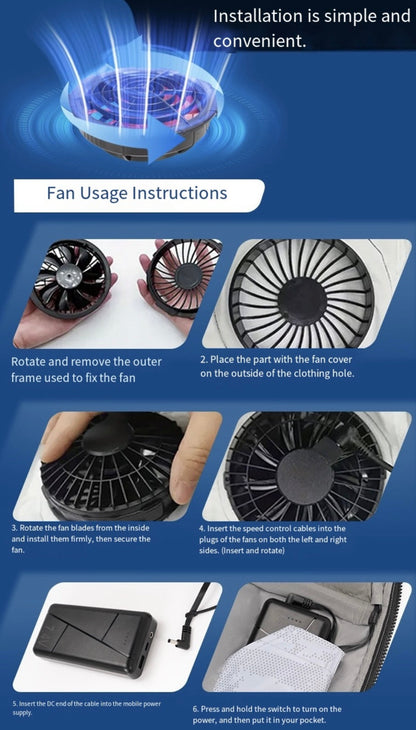 LITEGUEST™ Cooling Fan Jacket with LED Light – Stay Cool for Fishing